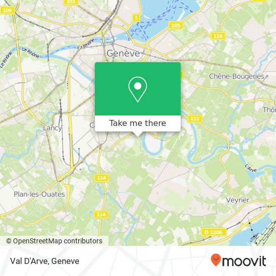 Val D'Arve map