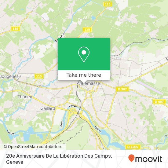 20e Anniversaire De La Libération Des Camps map