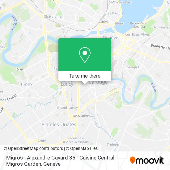 Migros - Alexandre Gavard 35 - Cuisine Central - Migros Garden map