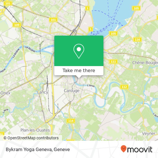 Bykram Yoga Geneva map