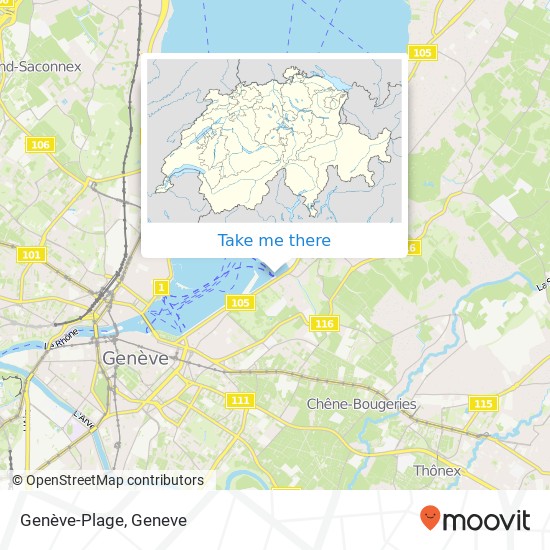 Genève-Plage Karte