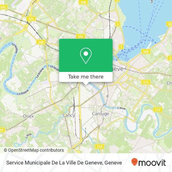 Service Municipale De La Ville De Geneve map