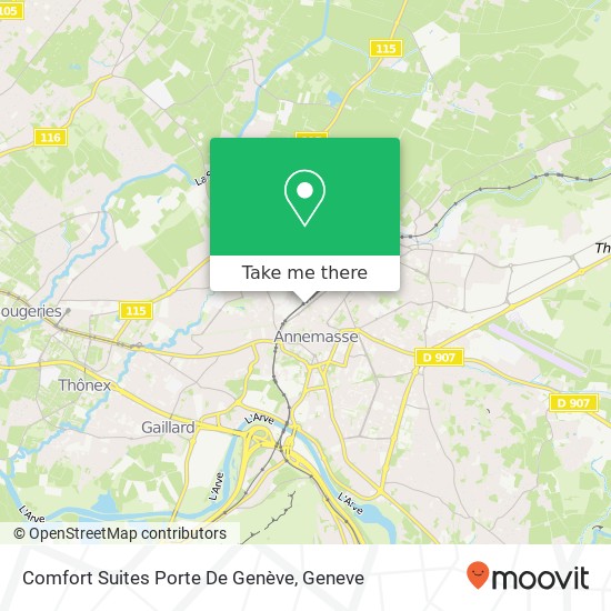 Comfort Suites Porte De Genève map