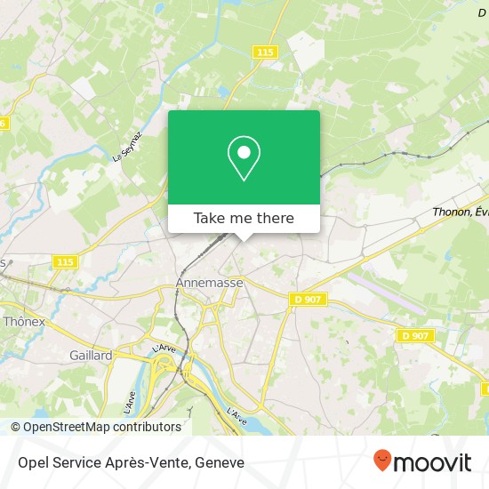 Opel Service Après-Vente map