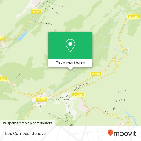 Les Combes map