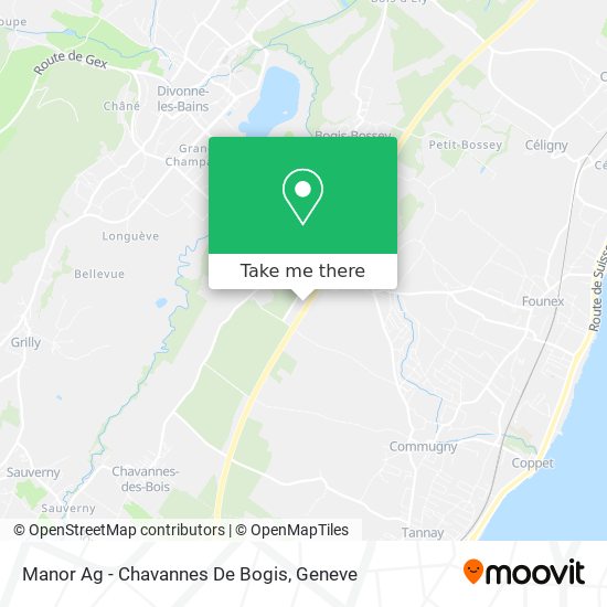 Manor Ag - Chavannes De Bogis map