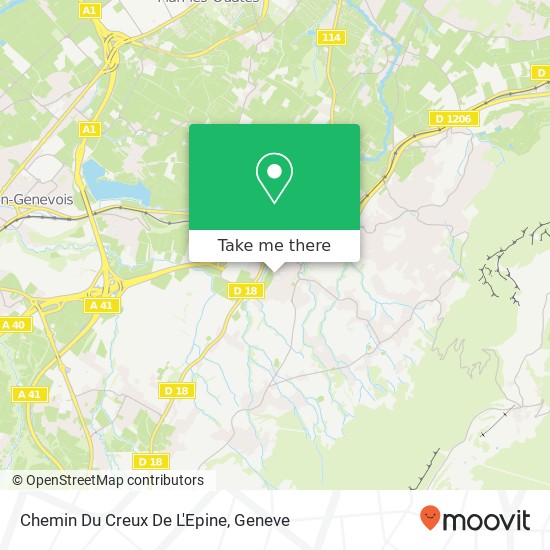 Chemin Du Creux De L'Epine map