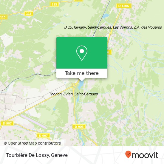Tourbière De Lossy map