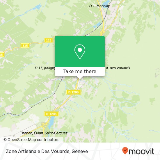 Zone Artisanale Des Vouards map