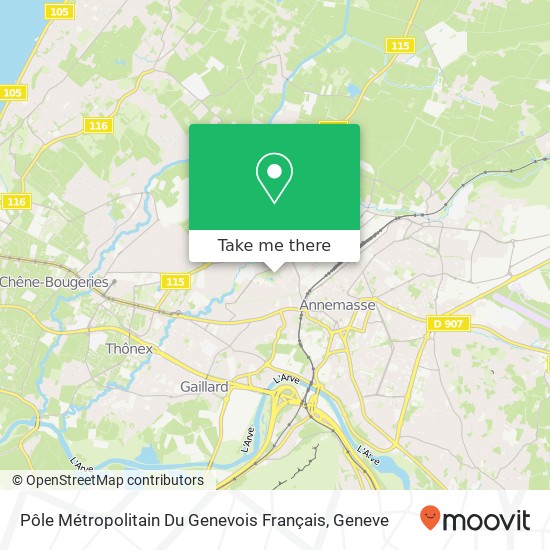Pôle Métropolitain Du Genevois Français map
