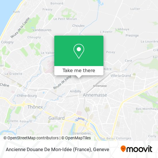 Ancienne Douane De Mon-Idée (France) map
