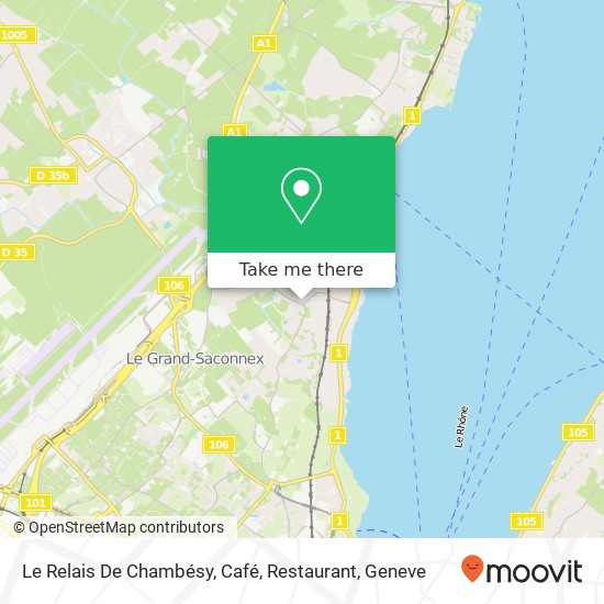 Le Relais De Chambésy, Café, Restaurant Karte