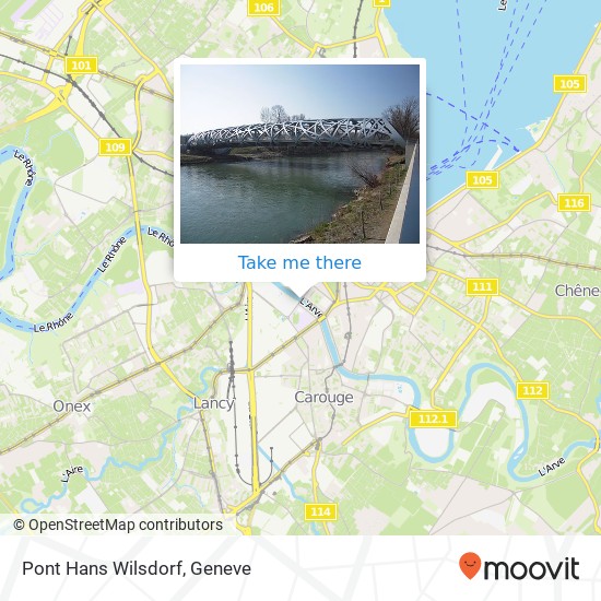 Pont Hans Wilsdorf Karte