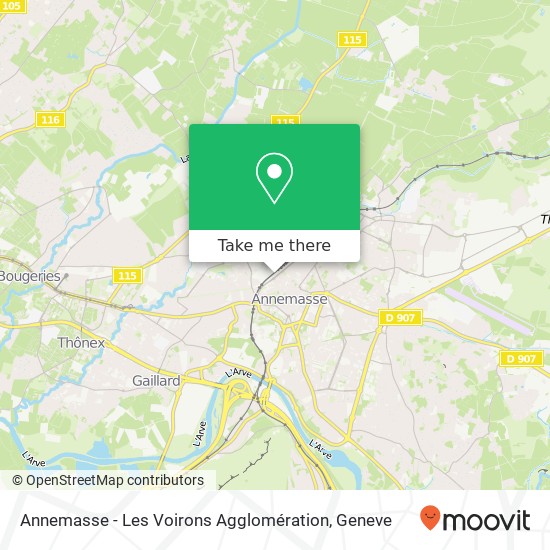 Annemasse - Les Voirons Agglomération map