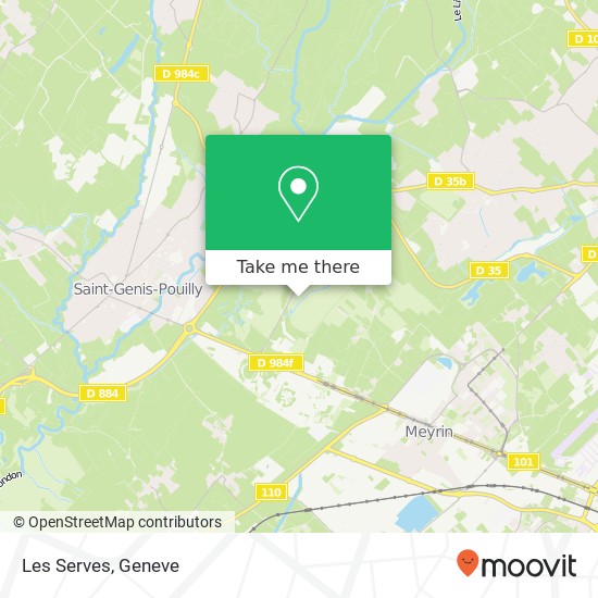 Les Serves map