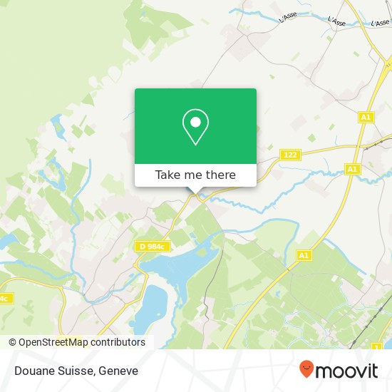 Douane Suisse map