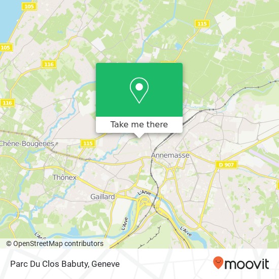 Parc Du Clos Babuty map
