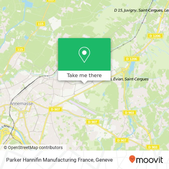 Parker Hannifin Manufacturing France Karte