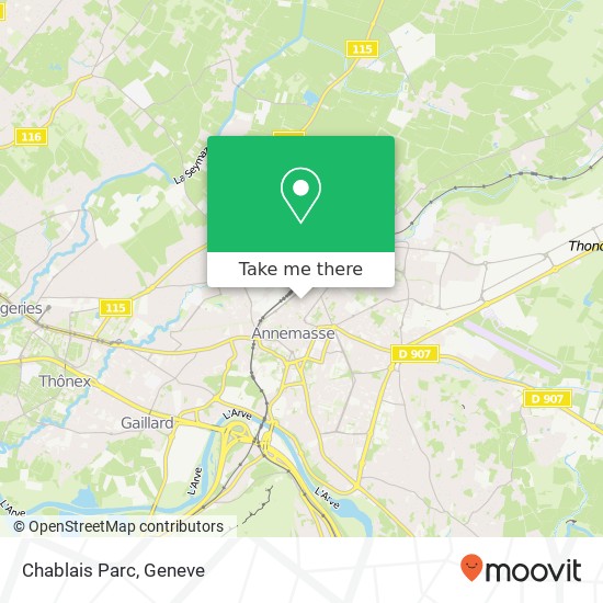 Chablais Parc map
