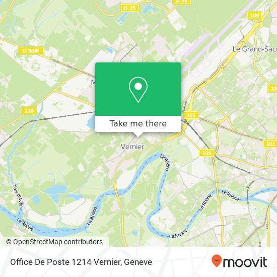 Office De Poste 1214 Vernier map