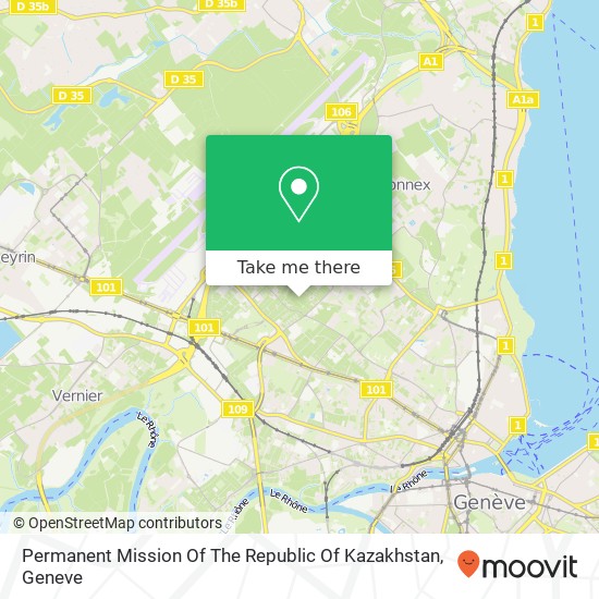 Permanent Mission Of The Republic Of Kazakhstan map