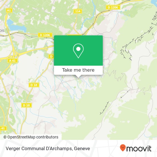 Verger Communal D'Archamps map