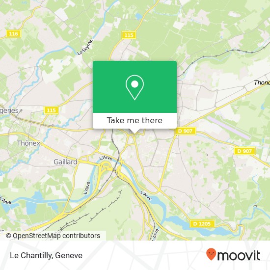 Le Chantilly map