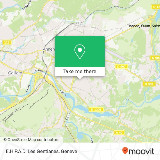 E.H.P.A.D. Les Gentianes map