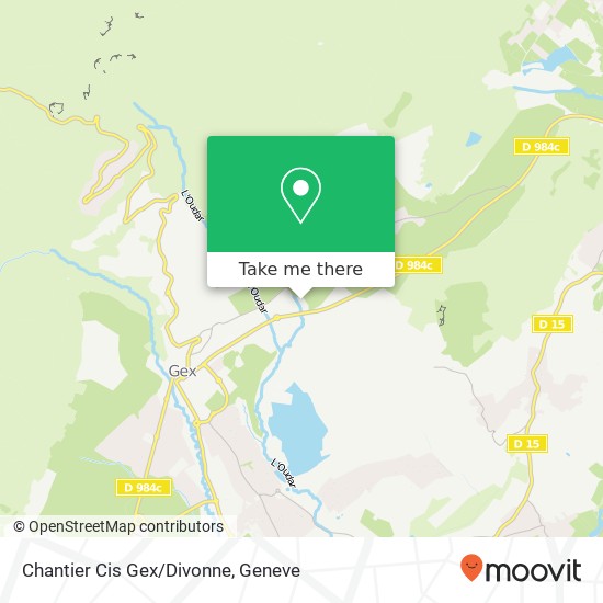 Chantier Cis Gex/Divonne map