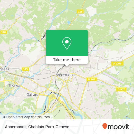 Annemasse, Chablais-Parc map