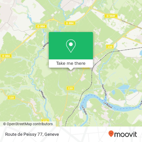 Route de Peissy 77 map
