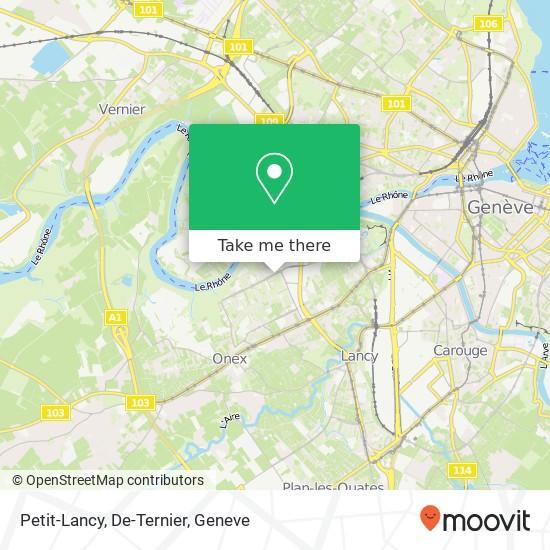 Petit-Lancy, De-Ternier map