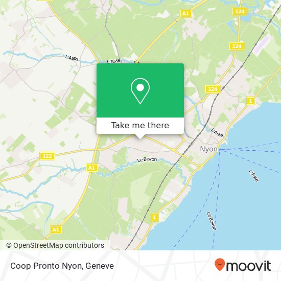 Coop Pronto Nyon map