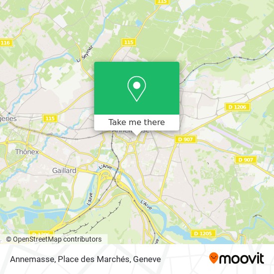 Annemasse, Place des Marchés map