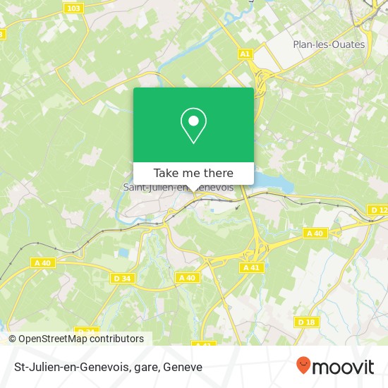 St-Julien-en-Genevois, gare map