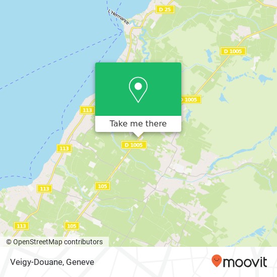 Veigy-Douane map