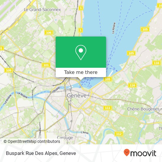 Buspark Rue Des Alpes Karte