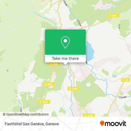 Fasthôtel Gex Genève map