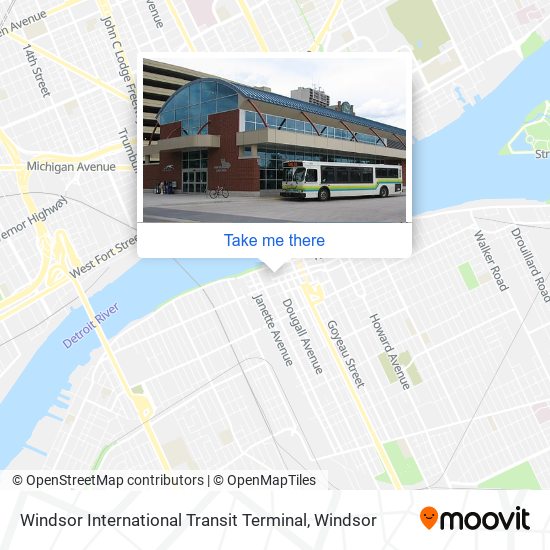 Windsor International Transit Terminal map