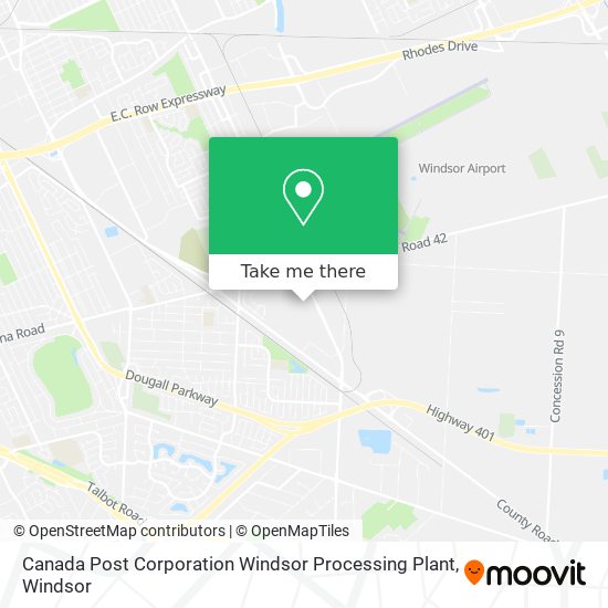 Canada Post Corporation Windsor Processing Plant map