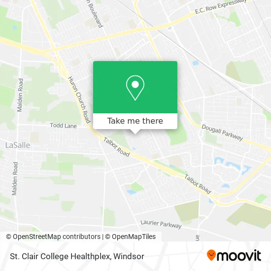 St. Clair College Healthplex map