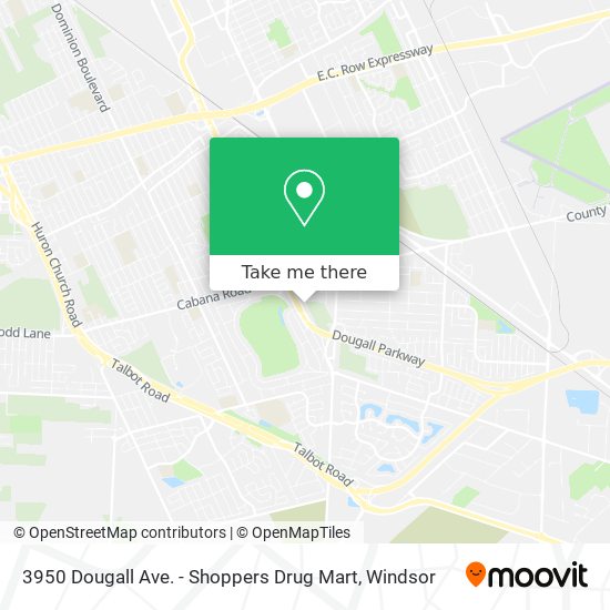 3950 Dougall Ave. - Shoppers Drug Mart map