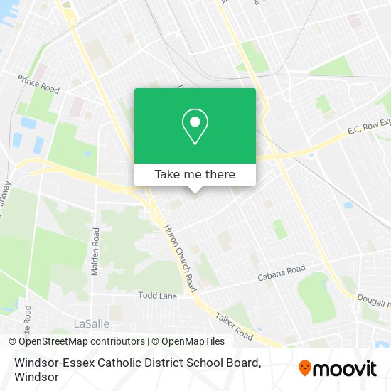 Windsor-Essex Catholic District School Board map