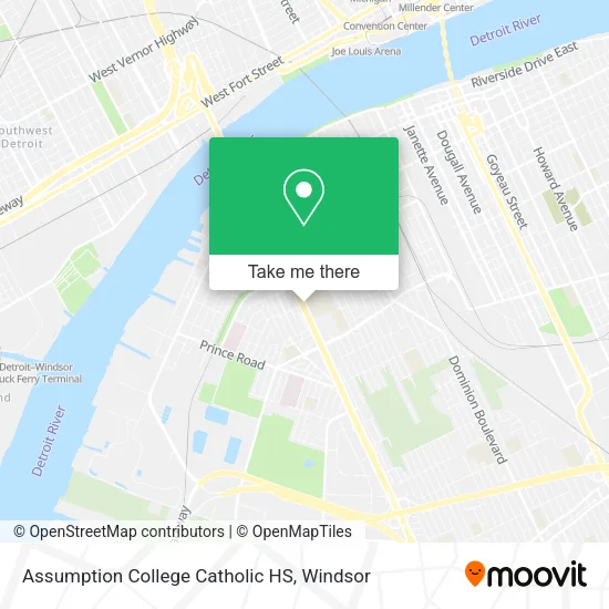Assumption College Catholic HS map