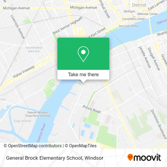 General Brock Elementary School map