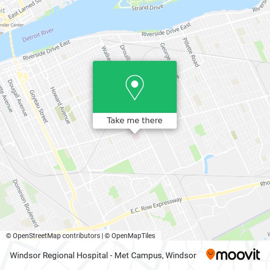 Windsor Regional Hospital - Met Campus map