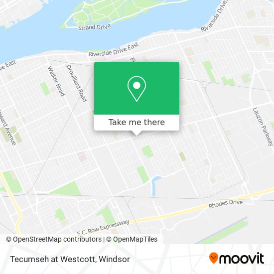 Tecumseh at Westcott map