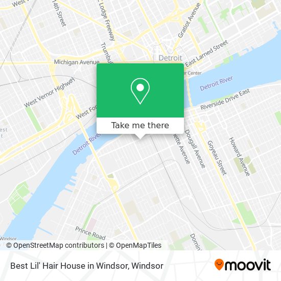 Best Lil' Hair House in Windsor map