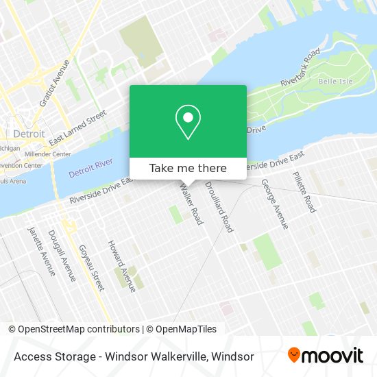 Access Storage - Windsor Walkerville map