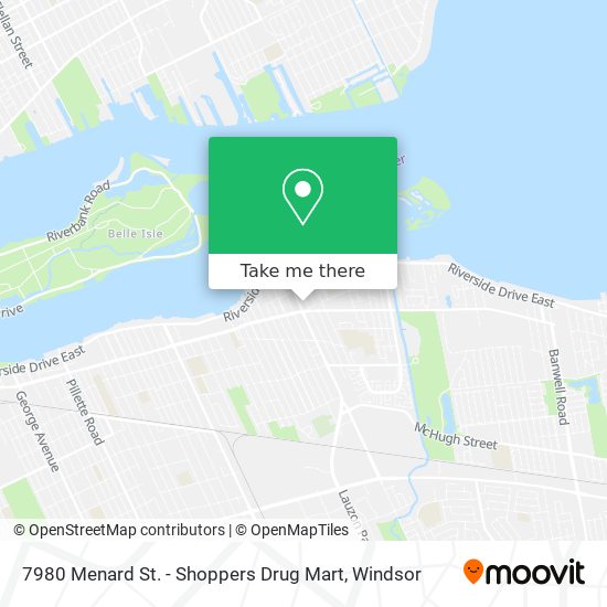 7980 Menard St. - Shoppers Drug Mart map